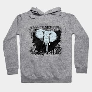 Elephant Typography Hoodie